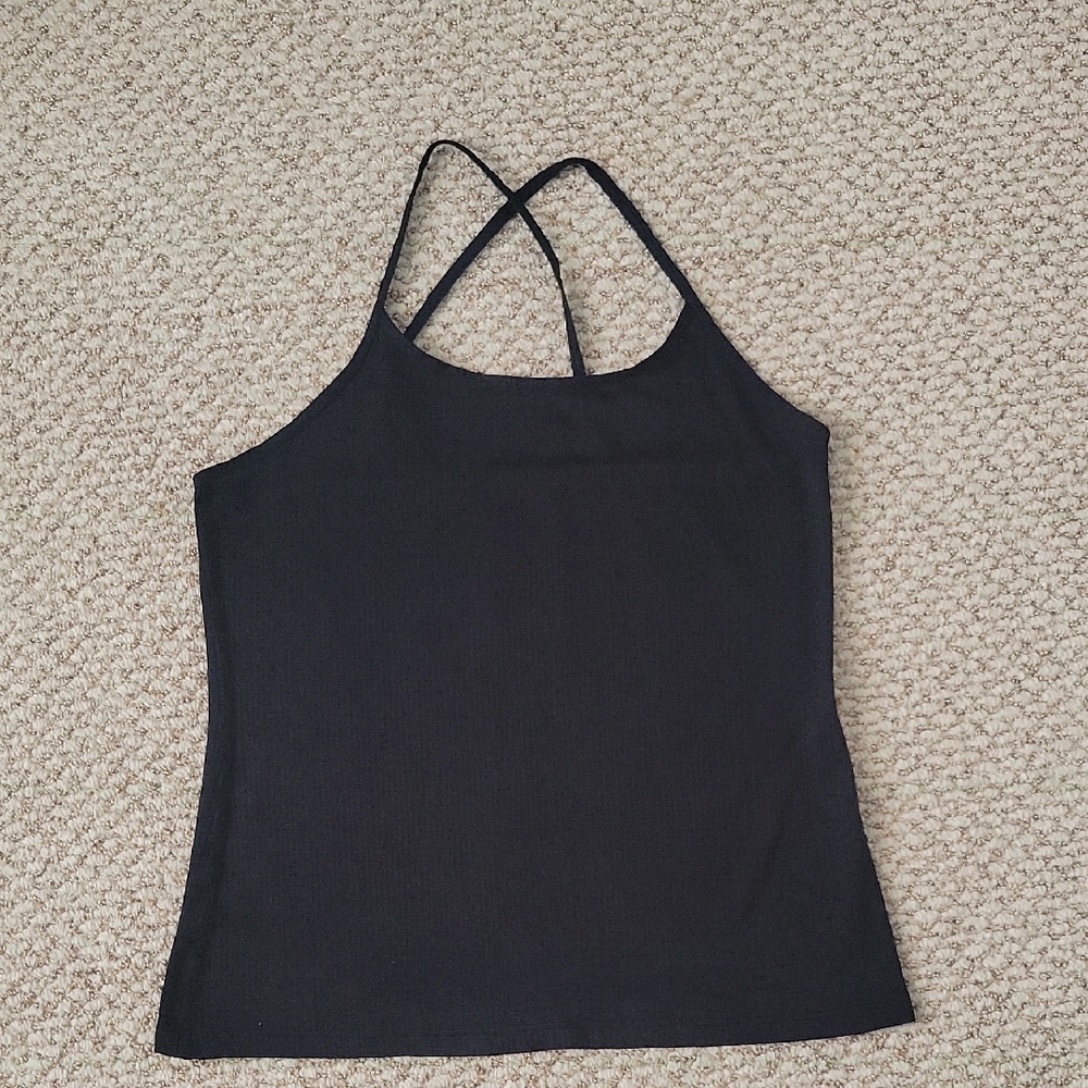Rabbit Criss Cross Running Tank. Medium. Black